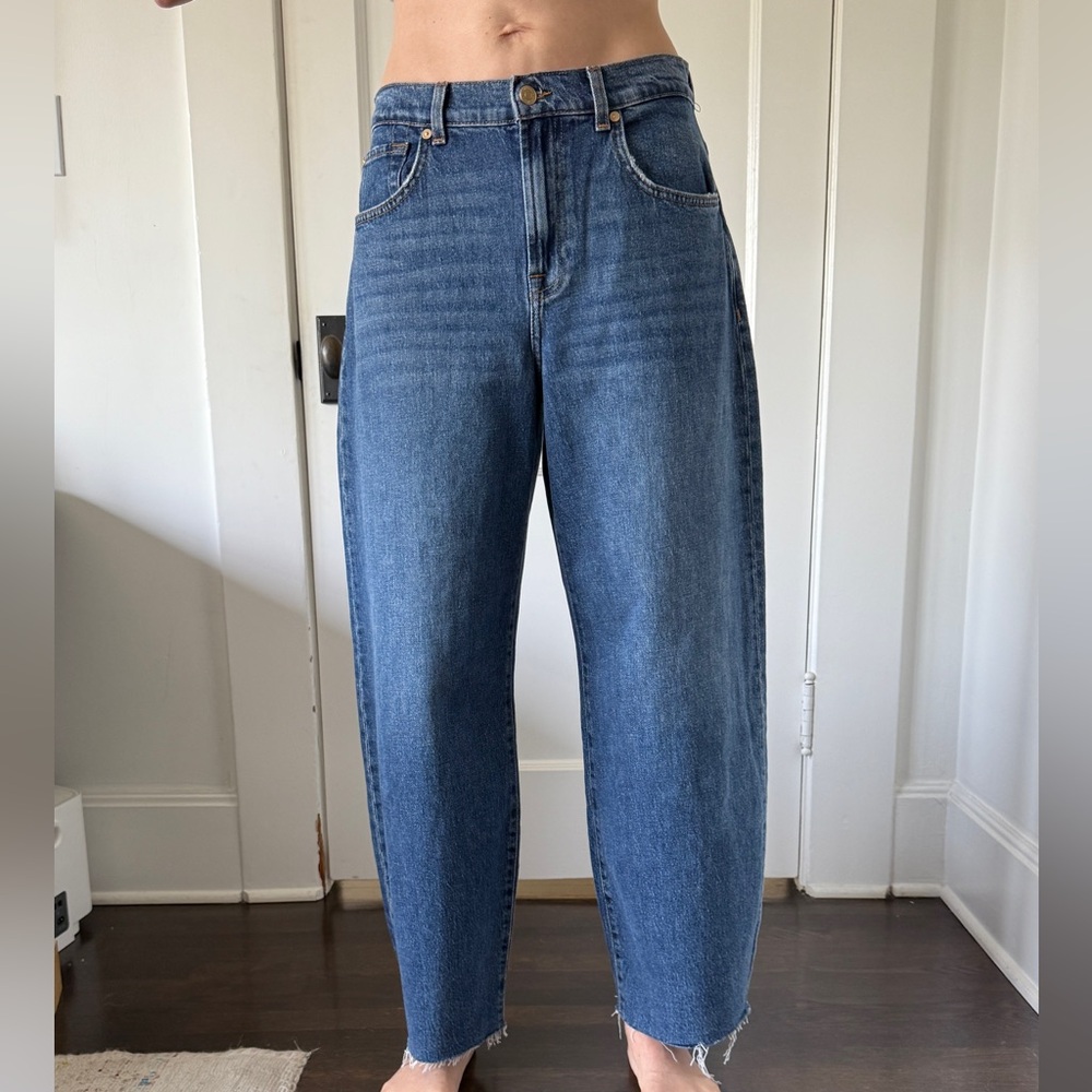 7 For All Mankind Dark Blue Baggy Jeans